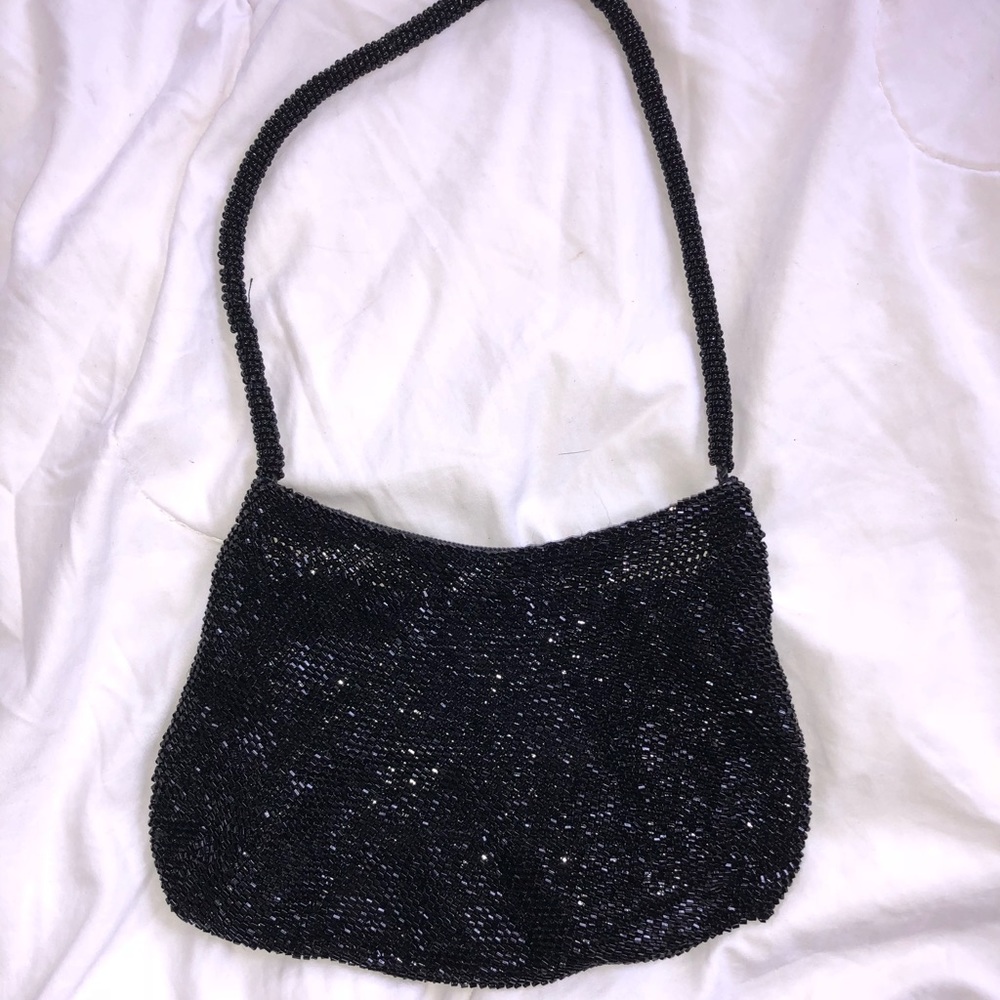 Black Beaded Purse